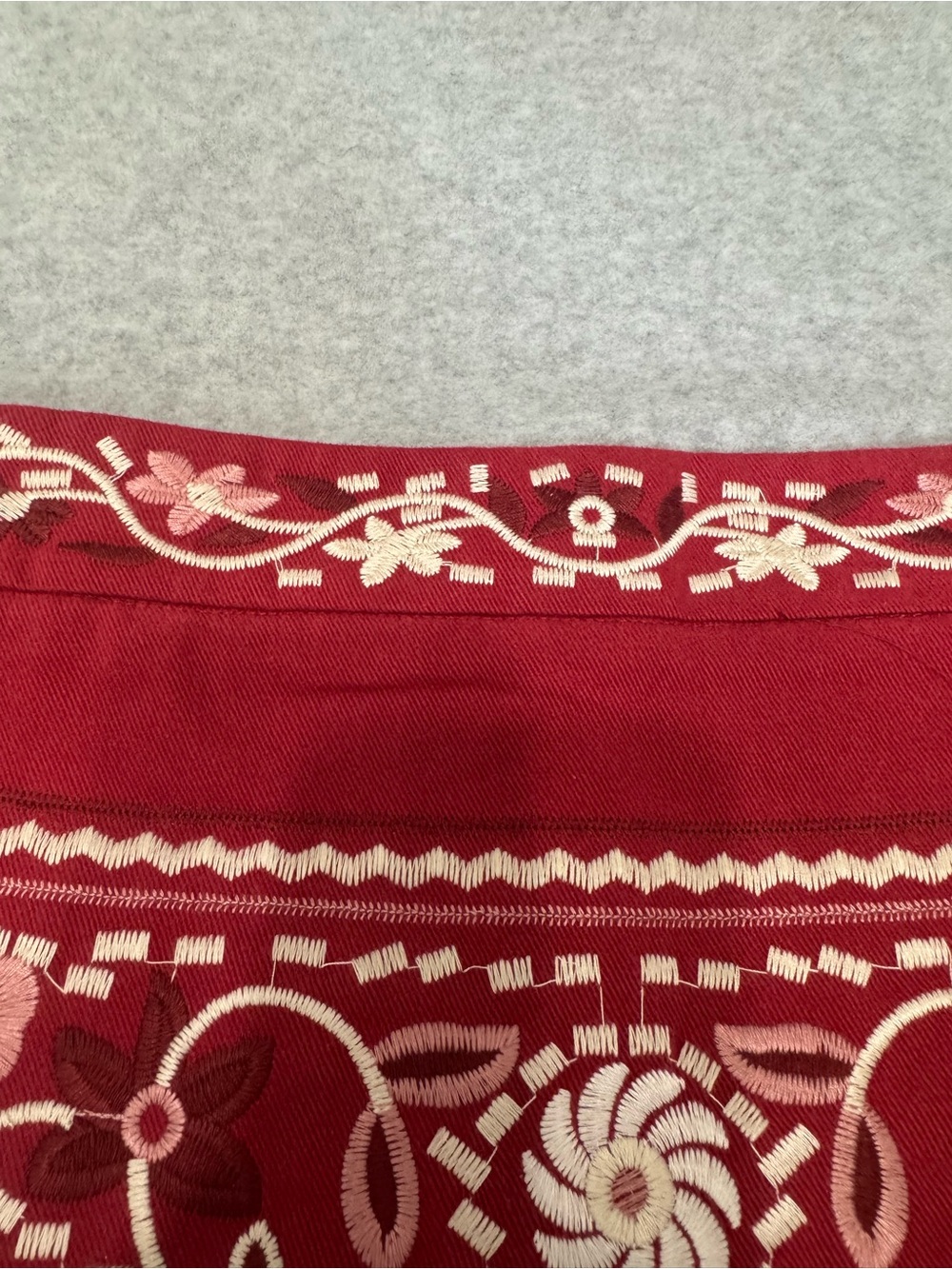 NWT Alter’d StateWomen Embroidered Boho Western Folk Festival Red Skirt Large - Picture 8 of 14